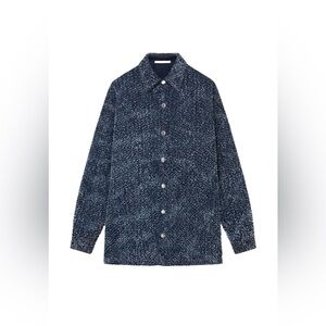 Stella McCartney Oversized Denim Bouclé shirt